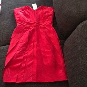 NWT Max and Cleo Strapless Red Cocktail Dress 2 XS